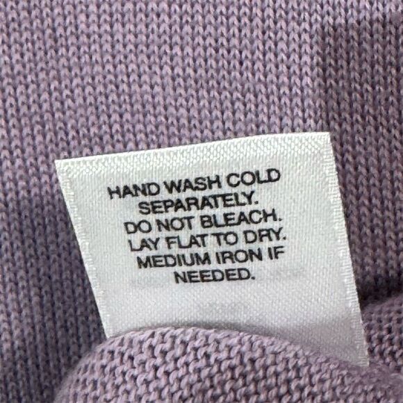 Johnston & Murphy Purple Pima Cotton Sweater Vest M Mock Neck Snap Button Preppy - Picture 8 of 8